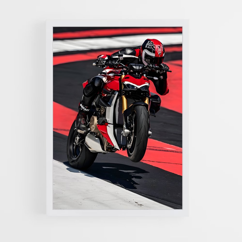 Poster Ride à Fond – affiche Ducati (vue 3)